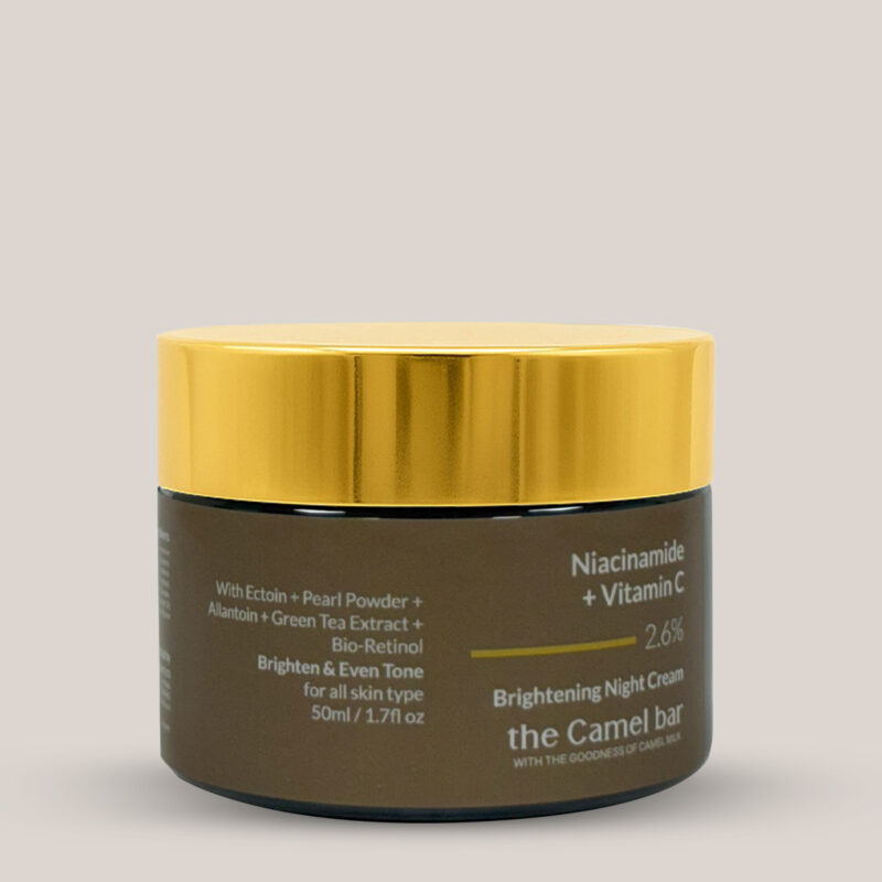 Camel Milk Skin Brightening Night Cream with Niacinamide & Vitamin C -2.6%