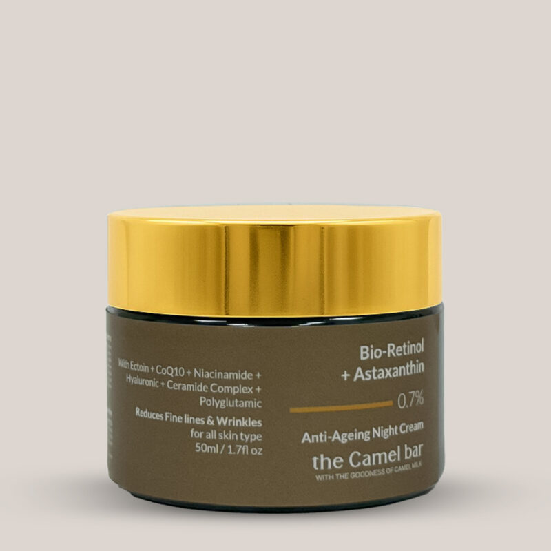 Camel Milk Anti Ageing Night Cream with Bio-Retinol & Astaxanthin 0.7%